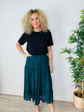 Load image into Gallery viewer, Tiered Leopard Print Skirt - Size 10

