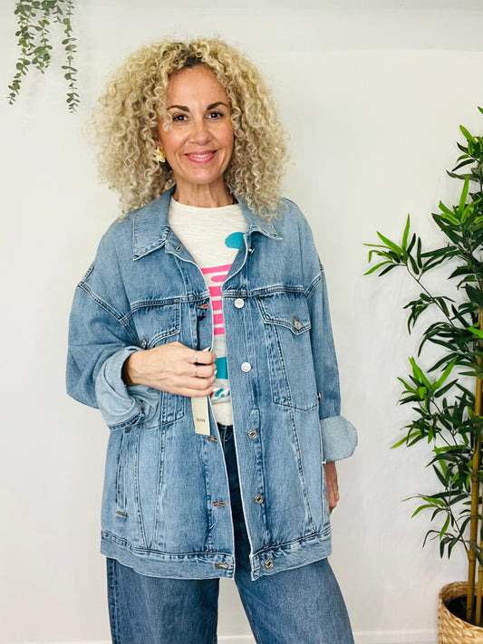 Wayne Oversized Denim Jacket - Multiple Sizes