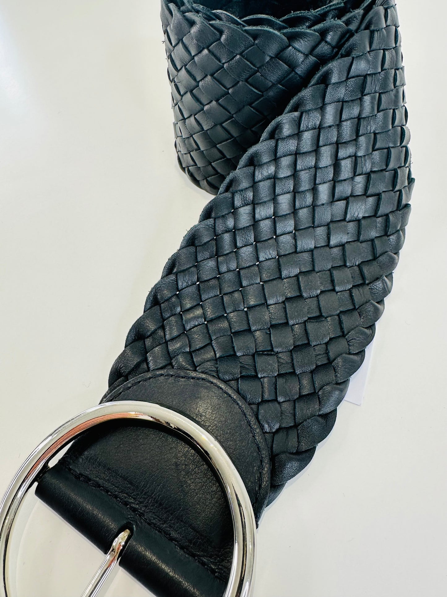 Woven Leather Belt - 90cm