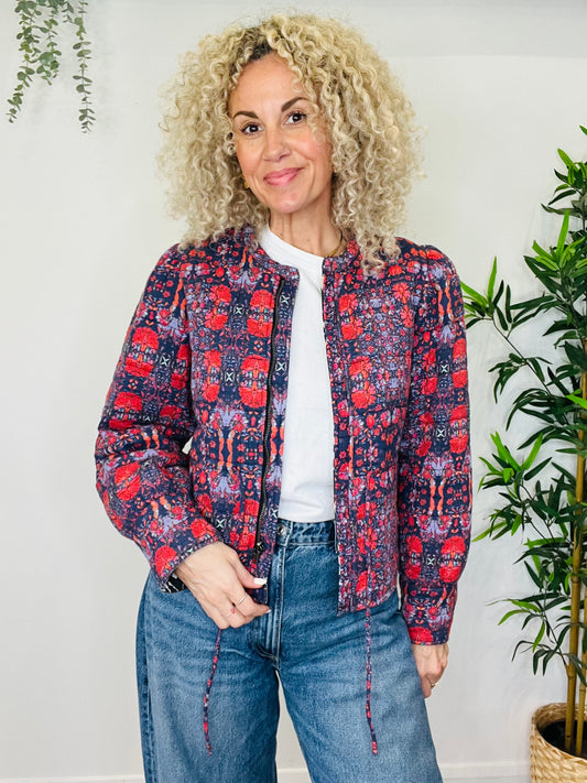 Floral Quilted Jacket - Size 2
