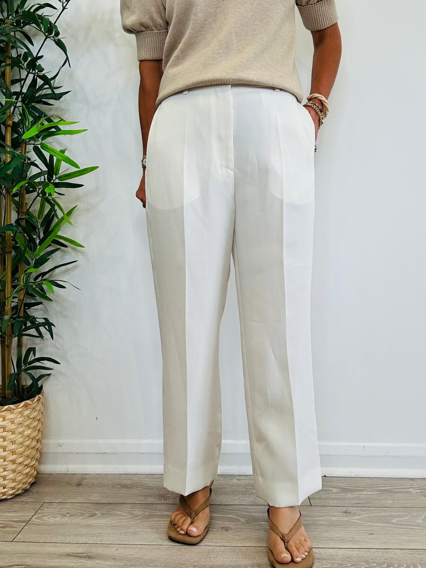 Cropped Trousers - Size 38