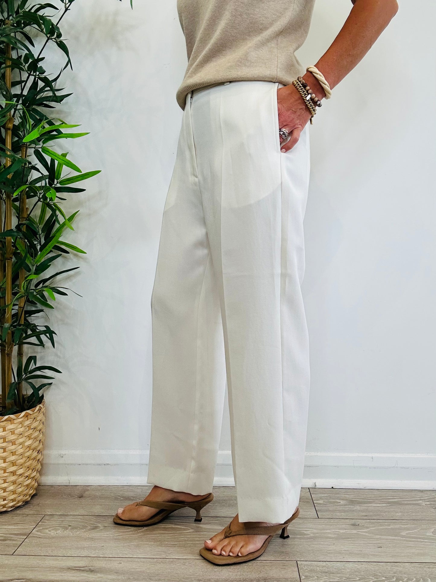 Cropped Trousers - Size 38