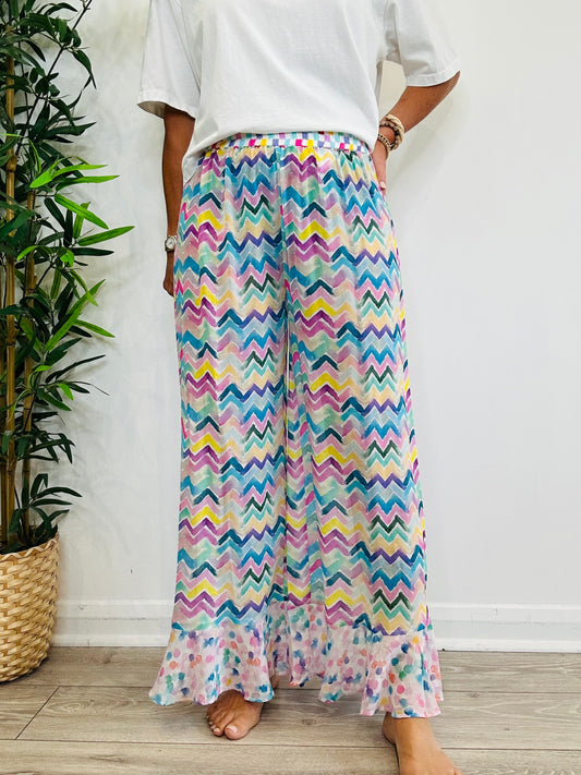Rosie Wide Leg Trousers - Size XS