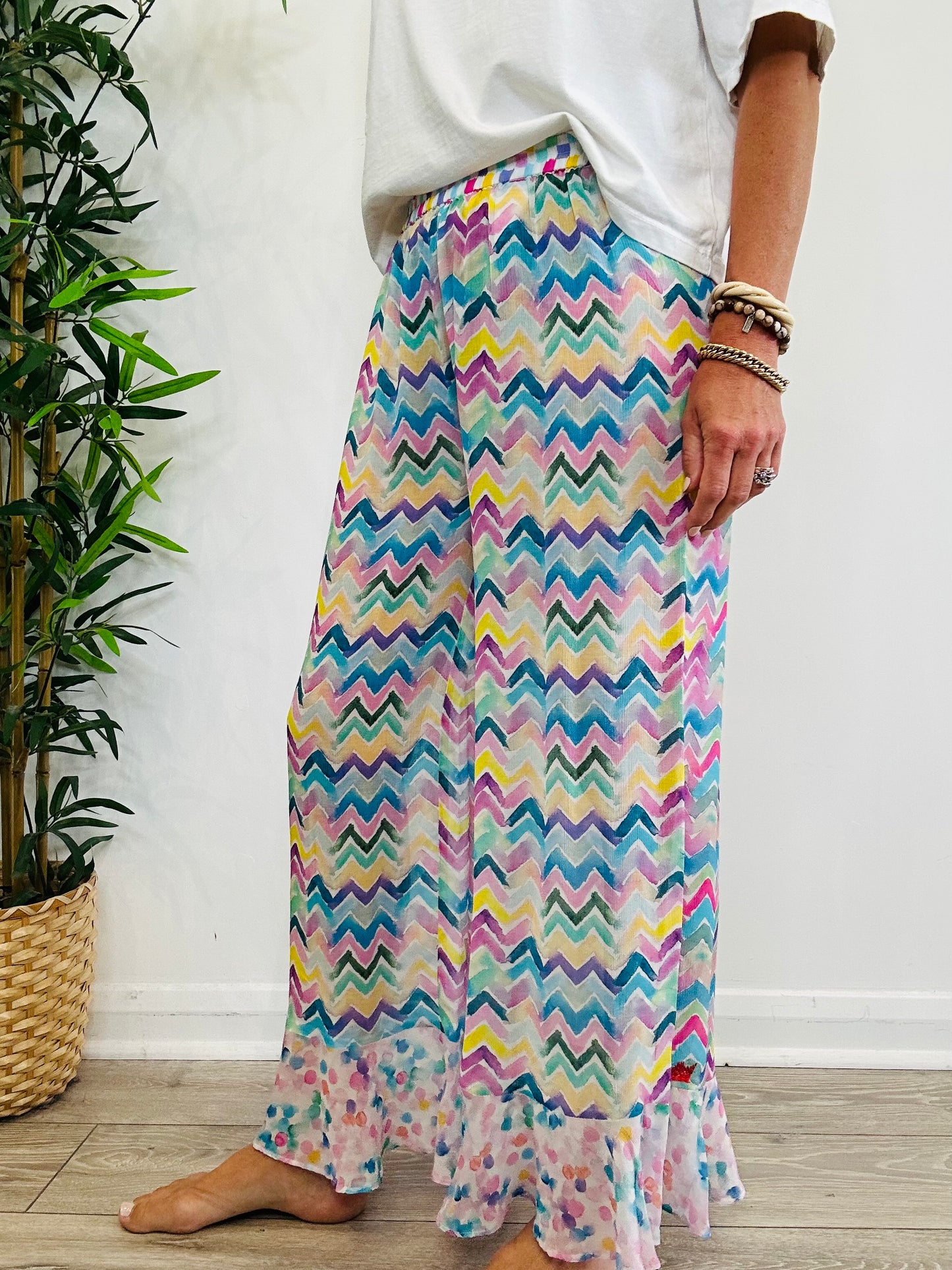 Rosie Wide Leg Trousers - Size XS