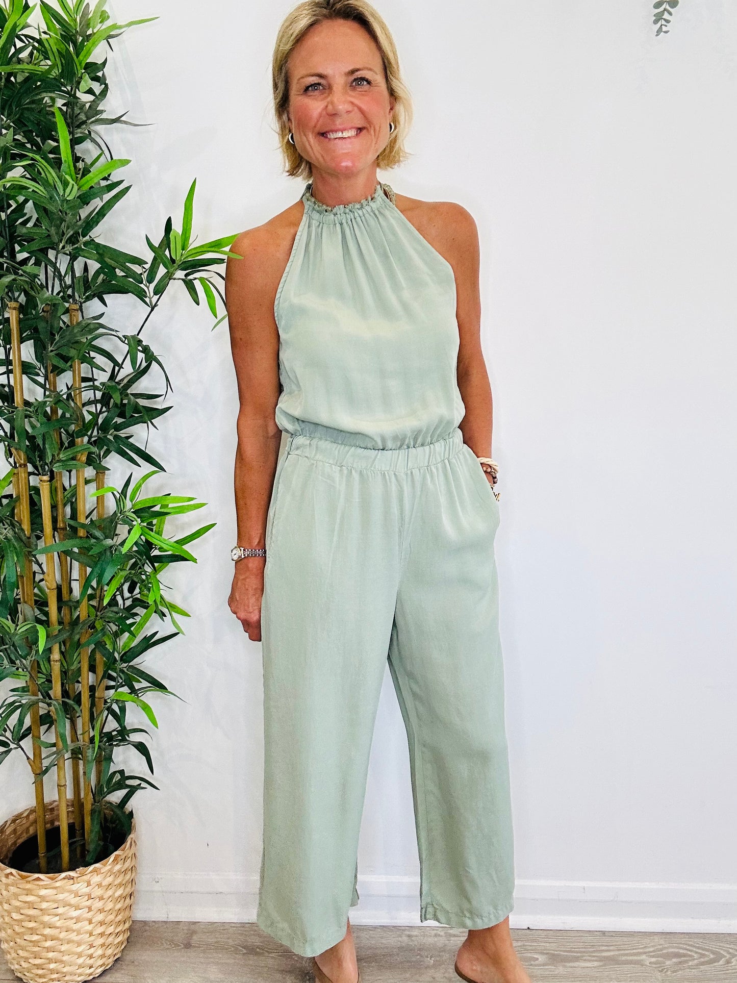 Wide Leg Jumpsuit - Size S