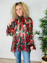 Load image into Gallery viewer, Floral Silk Blouse - Size 42IT
