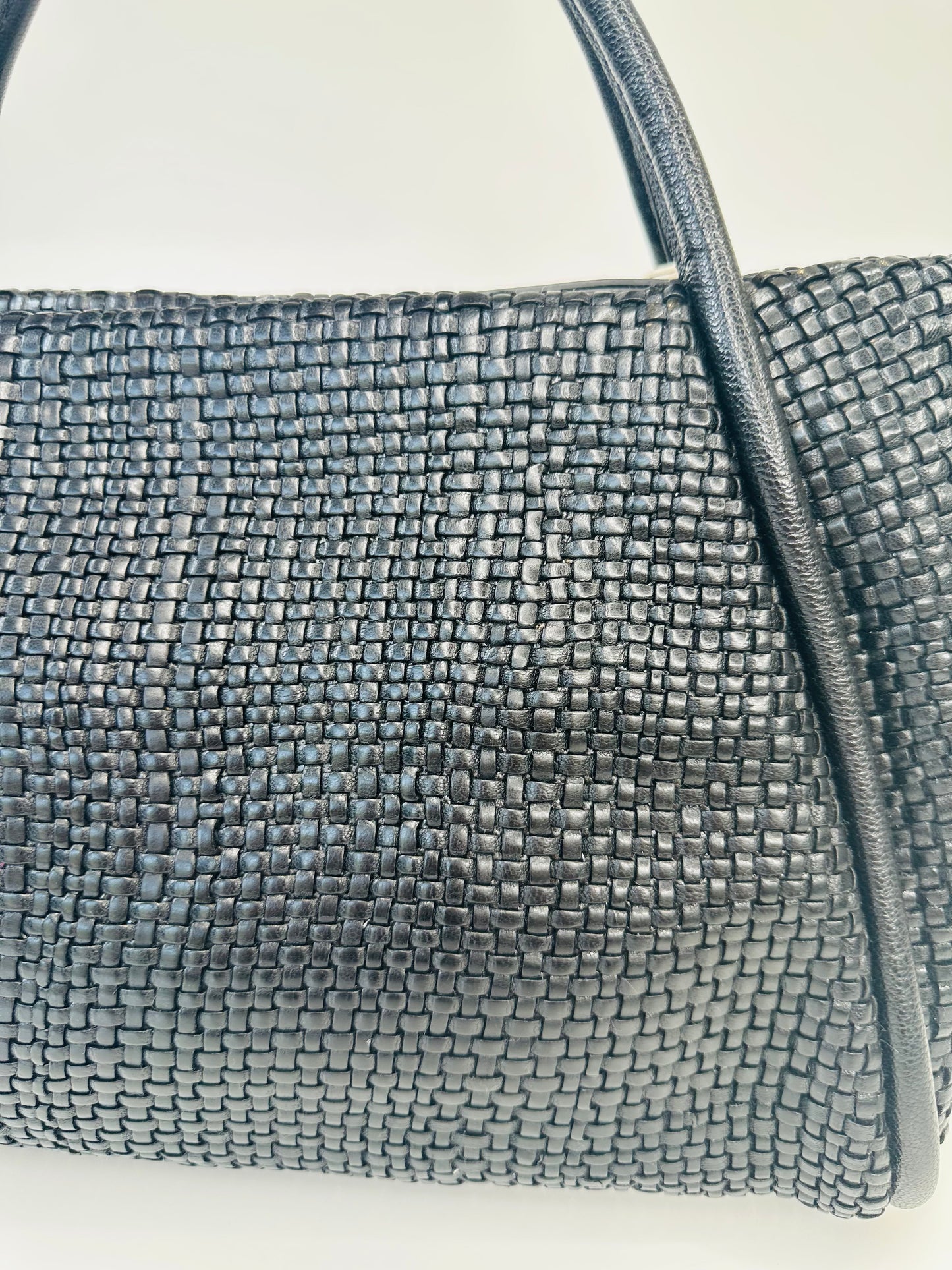 Woven Leather Willow Shopper