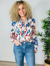 Load image into Gallery viewer, Floral Silk Shirt - Size S
