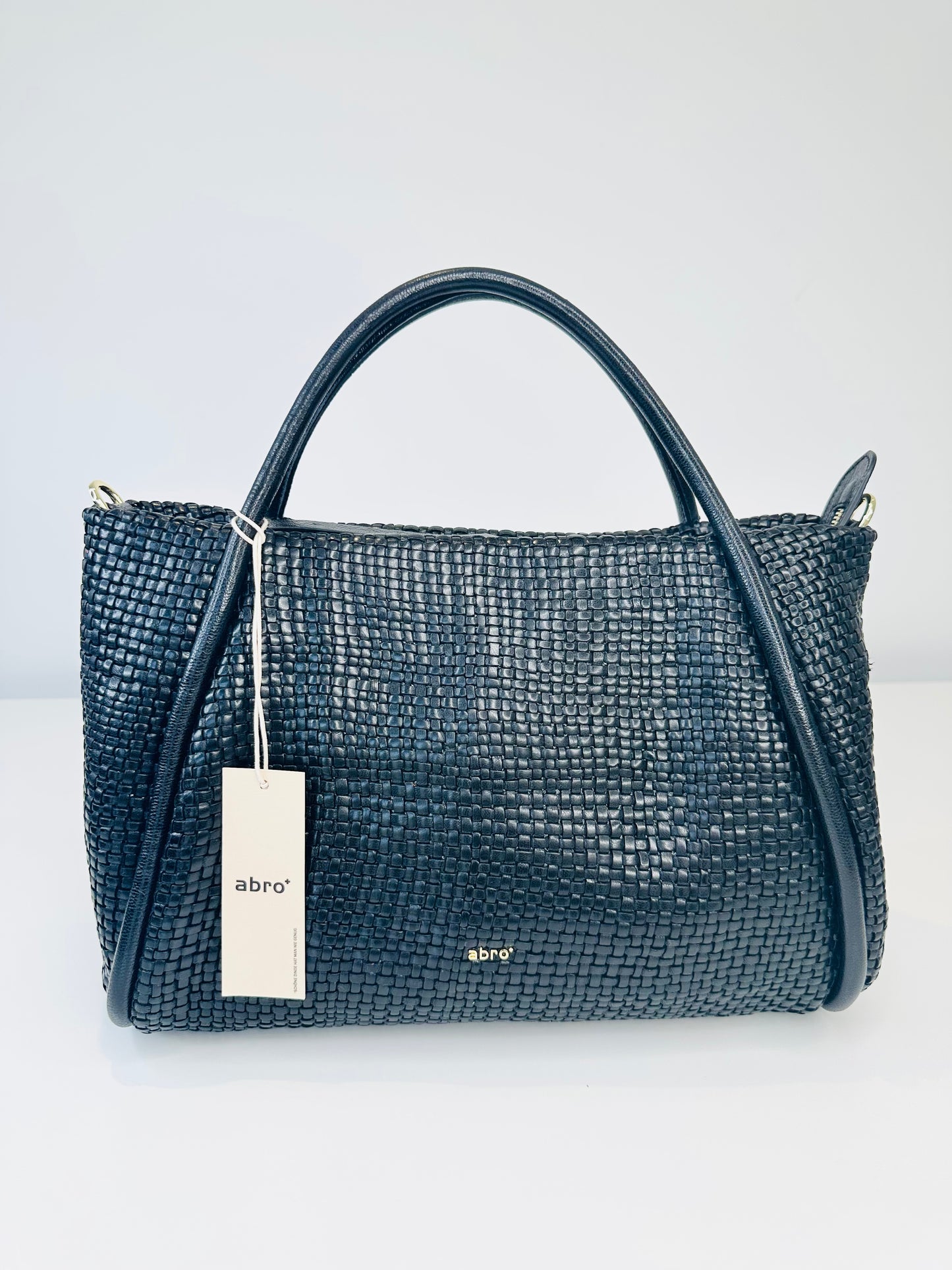 Woven Leather Willow Shopper