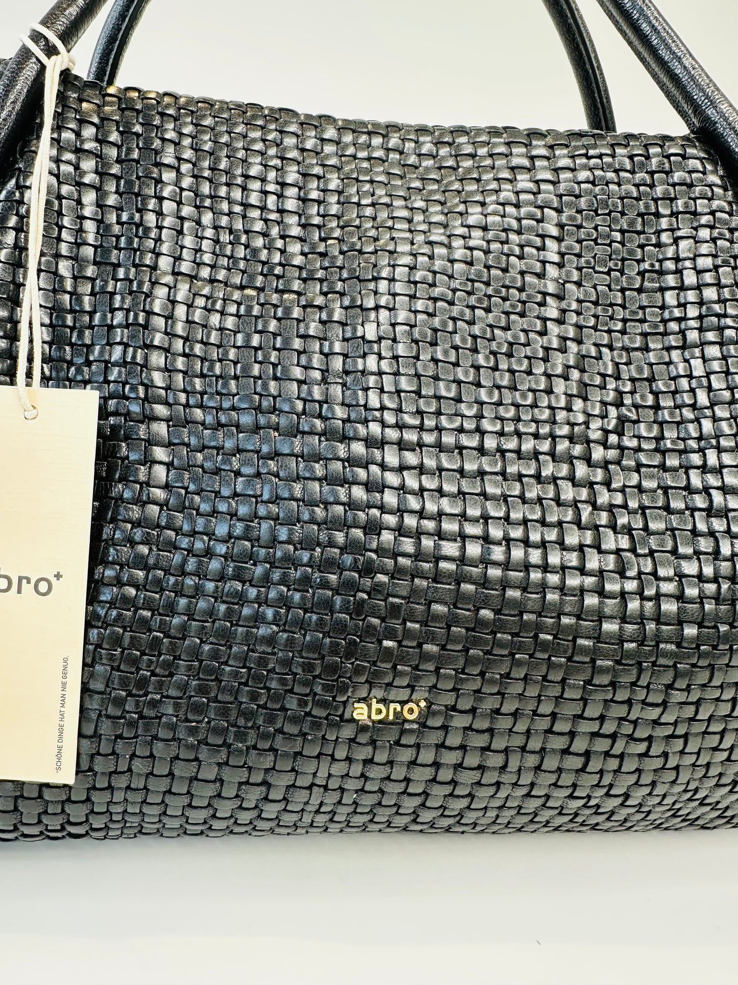 Woven Leather Willow Shopper