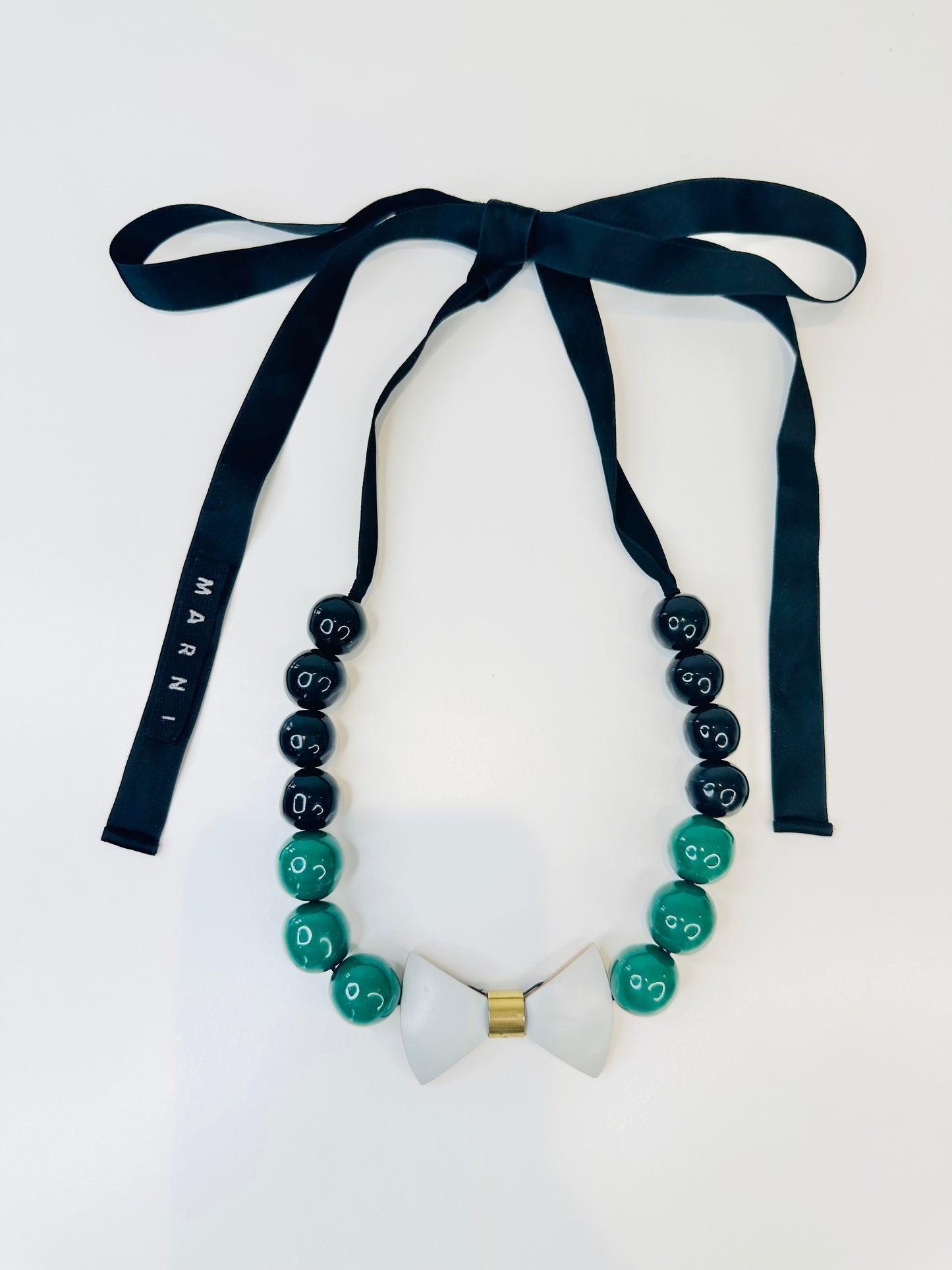 Silk Ribbon & Bead Necklace