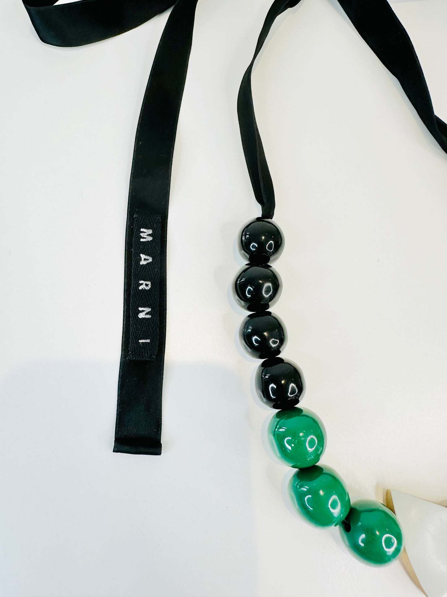Silk Ribbon & Bead Necklace