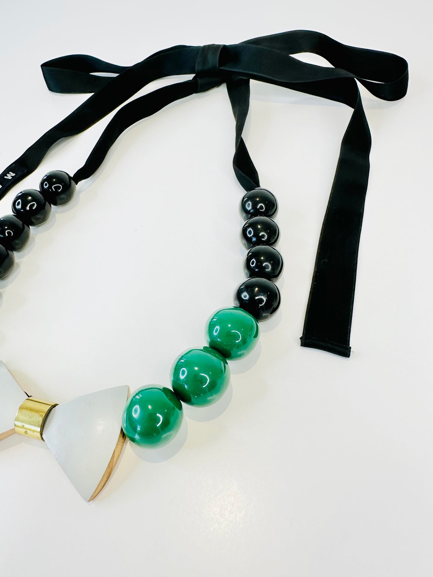 Silk Ribbon & Bead Necklace