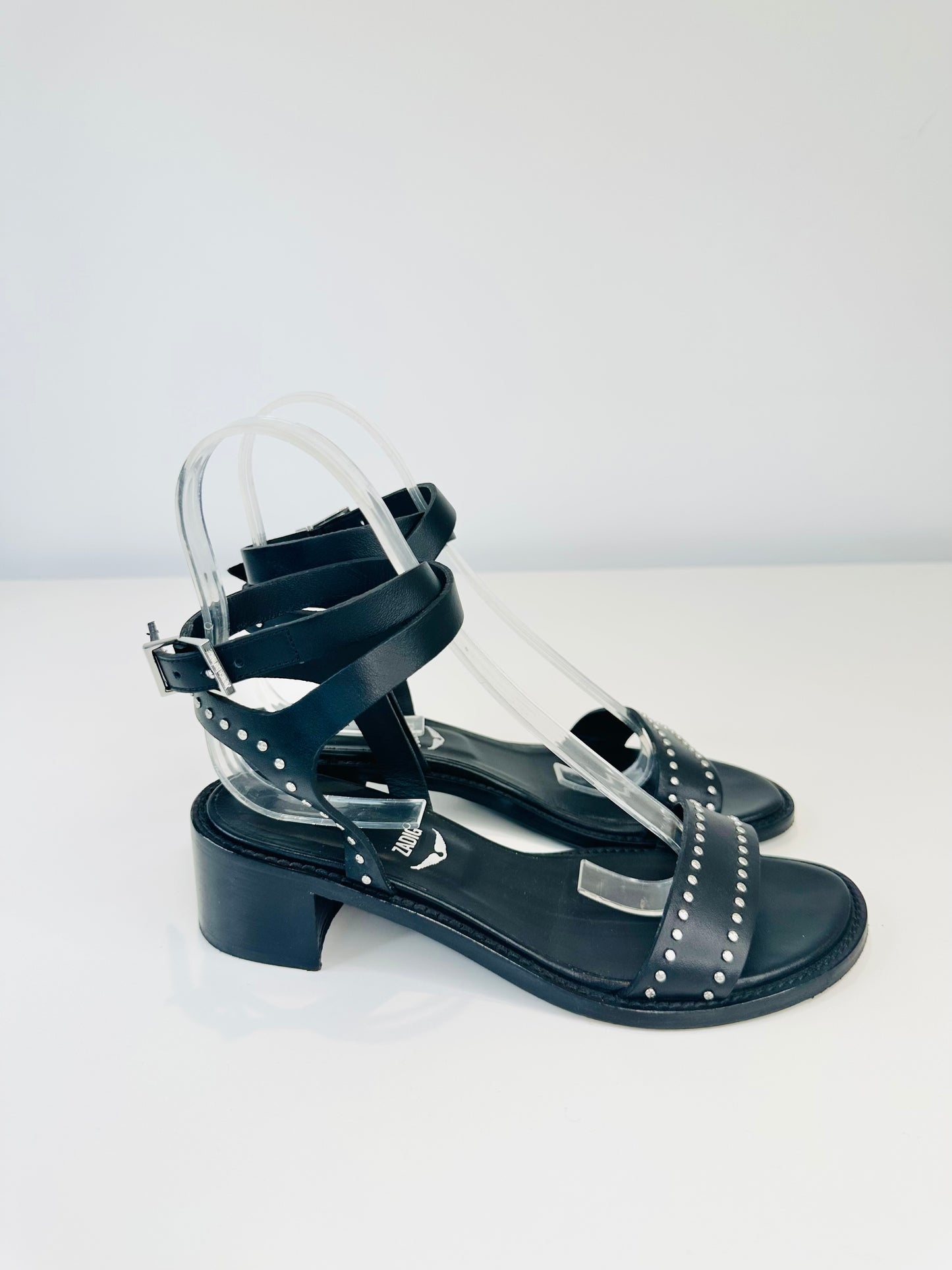 Studded Leather Sandals - Size 38