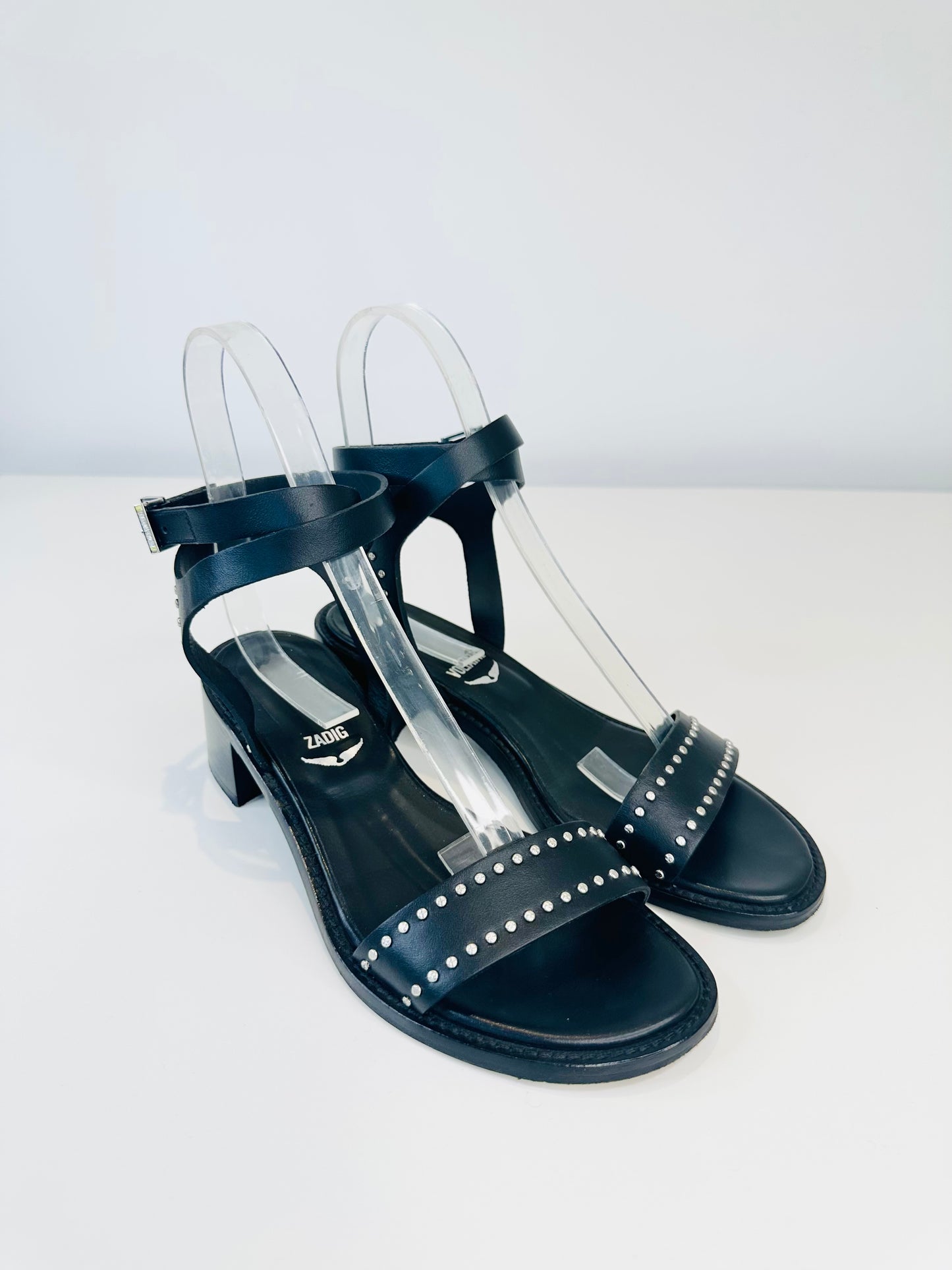 Studded Leather Sandals - Size 38