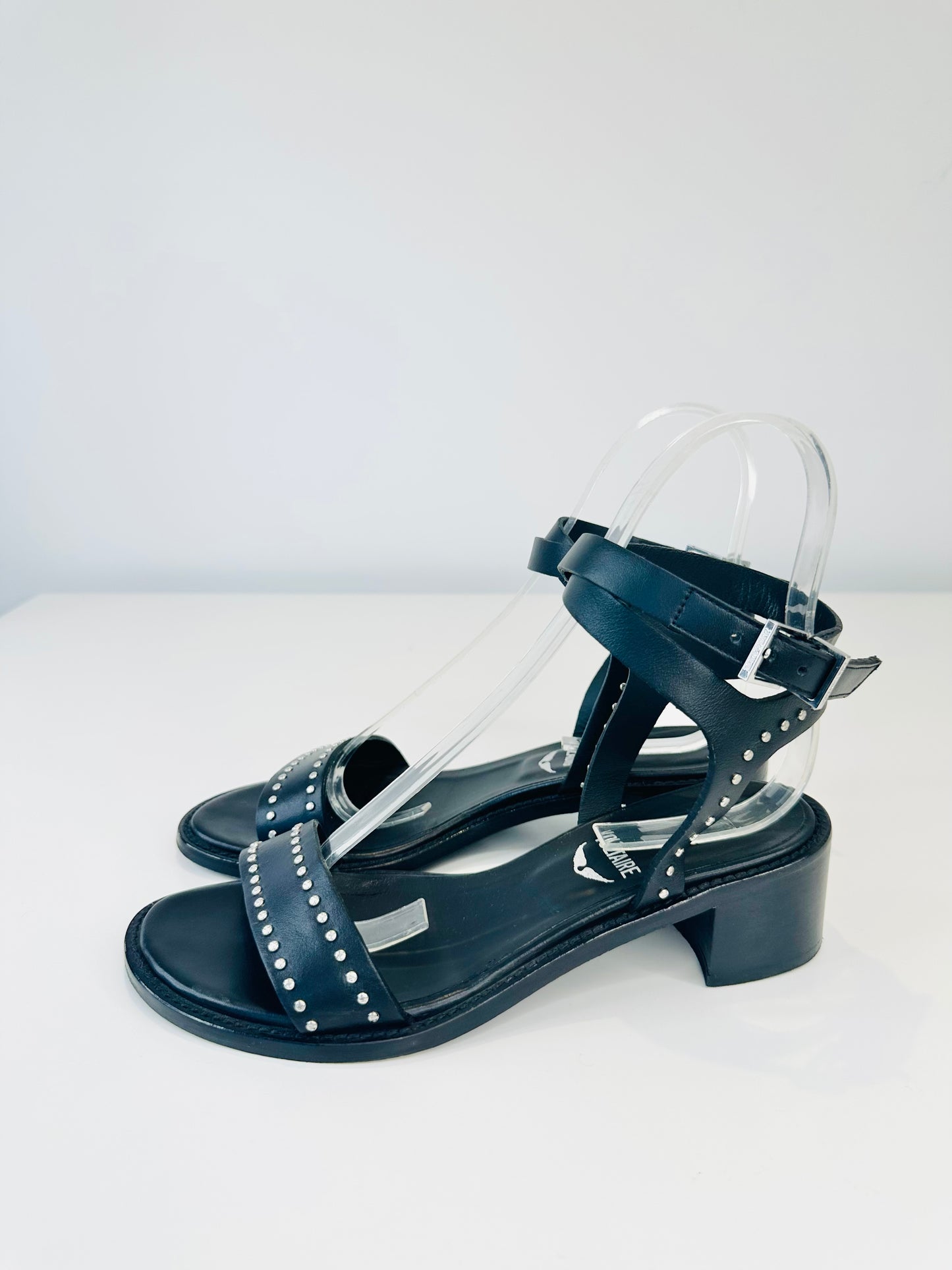 Studded Leather Sandals - Size 38