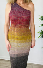 Load image into Gallery viewer, Metallic Knit One Shoulder Dress - Size 44IT
