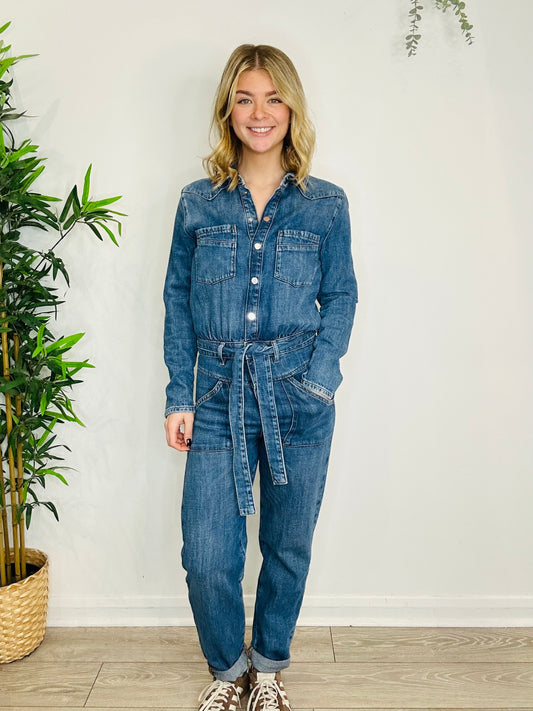 Denim Jumpsuit - Size 34