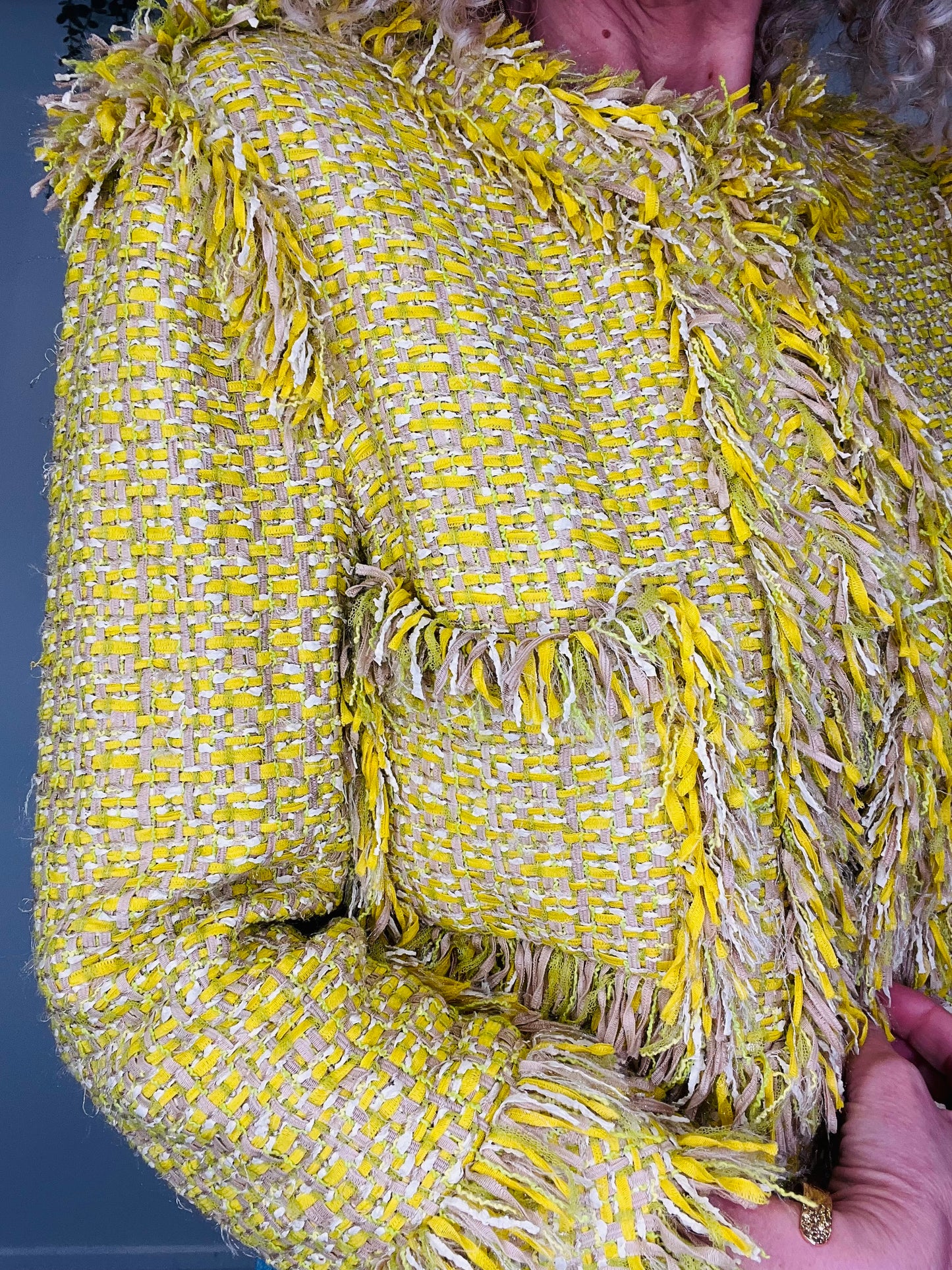 Fringed Woven Jacket - Size 40