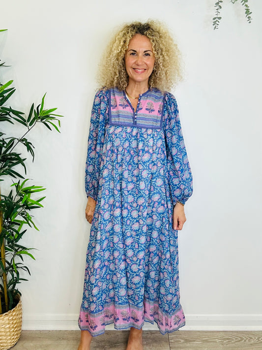 Floral Cotton Dress - Size L