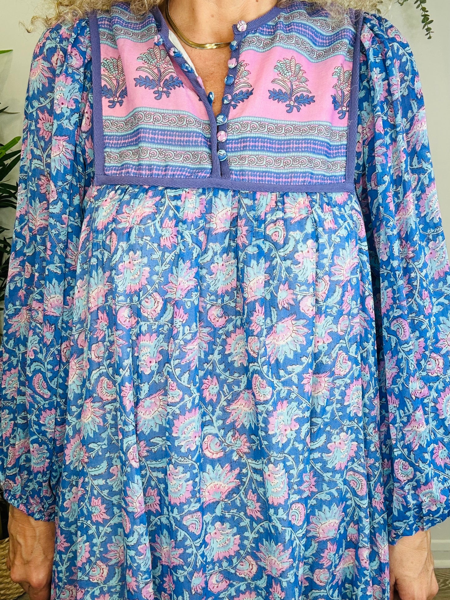 Floral Cotton Dress - Size L