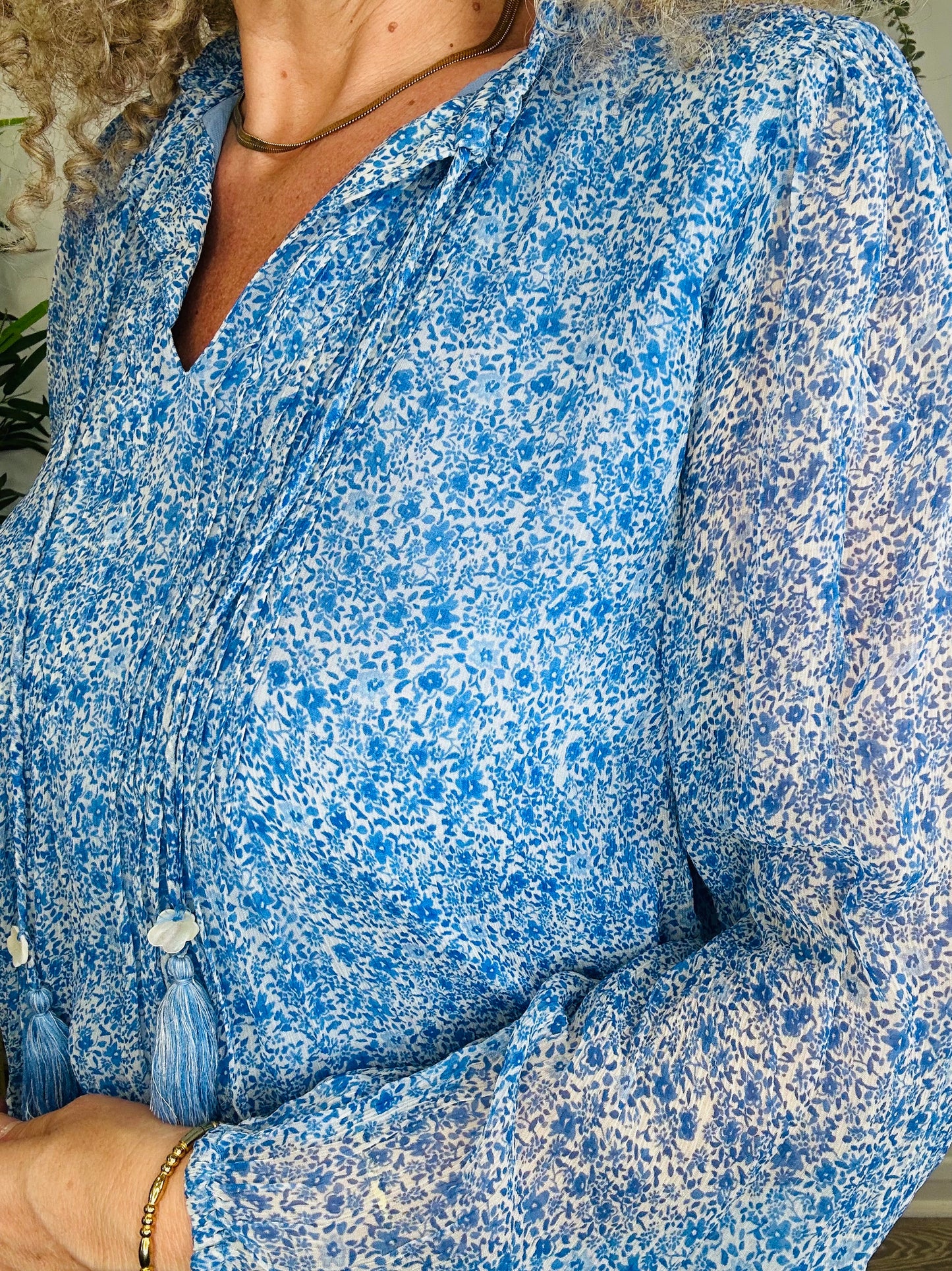 Floral Chiffon Dress - Size S