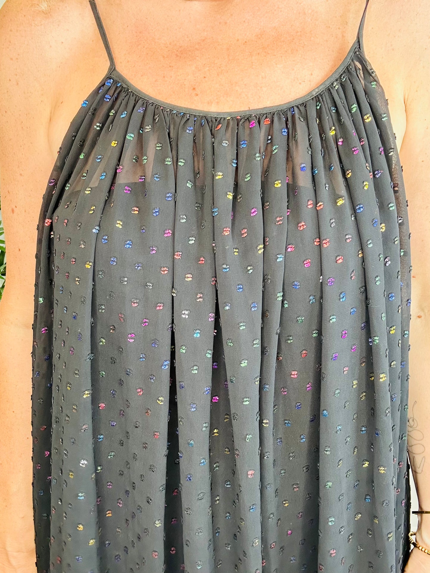 Sheer Embroidered Beach Dress - Size M