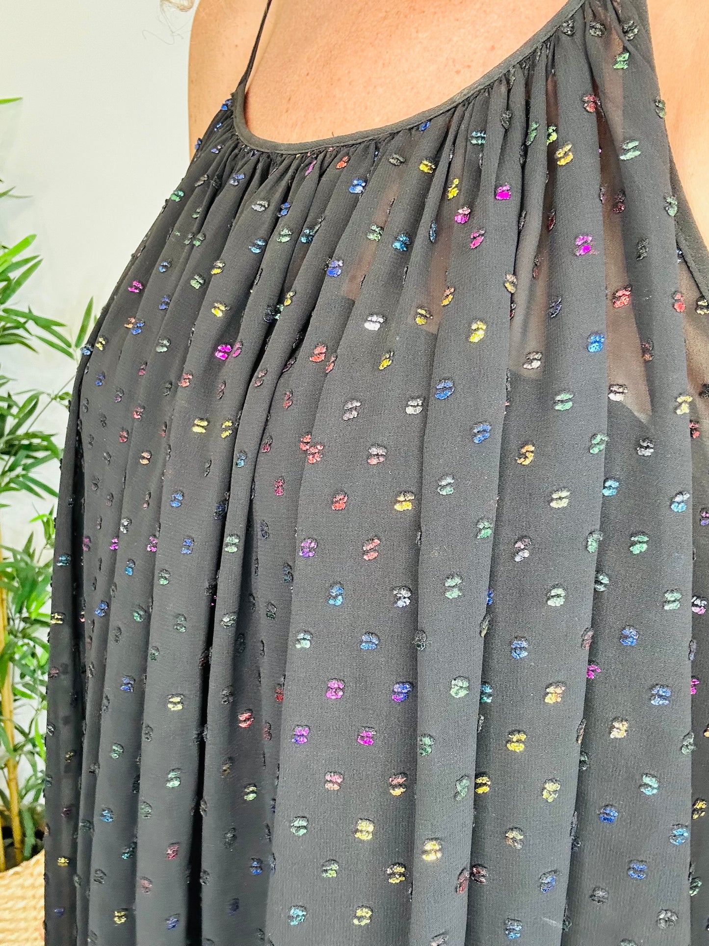 Sheer Embroidered Beach Dress - Size M