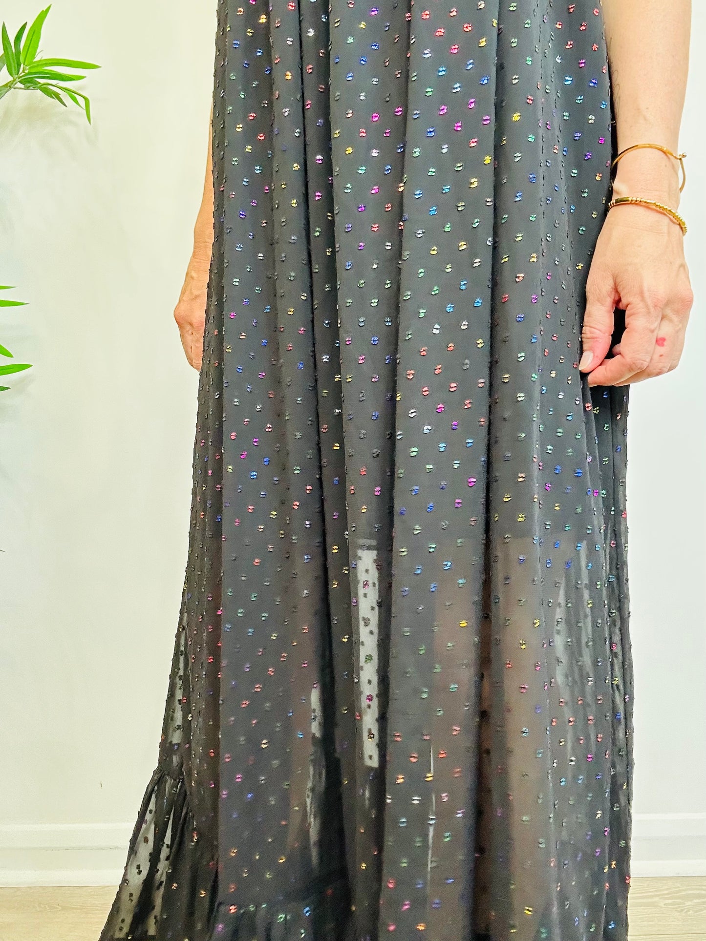 Sheer Embroidered Beach Dress - Size M