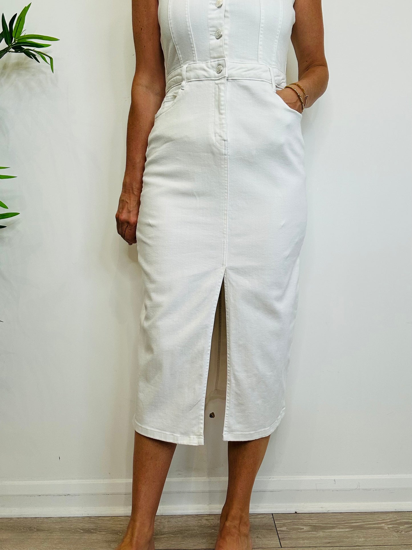Sleeveless Denim Dress - Size 12