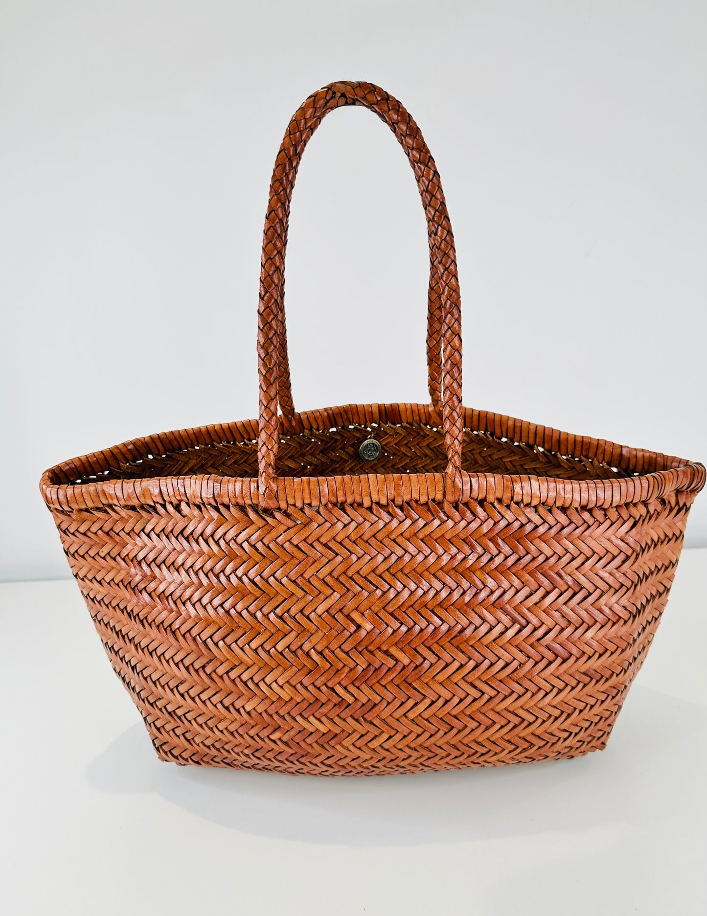 Large Triple Jump Woven Leather Bag