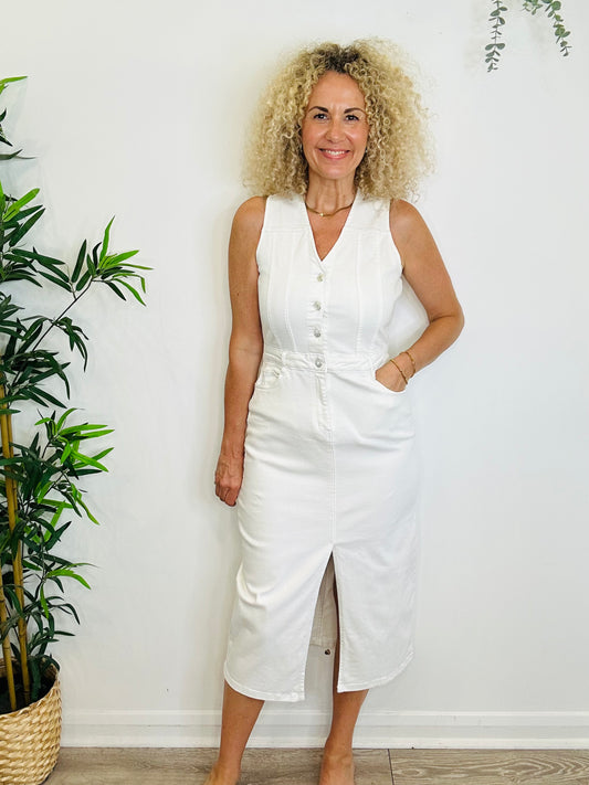 Sleeveless Denim Dress - Size 12