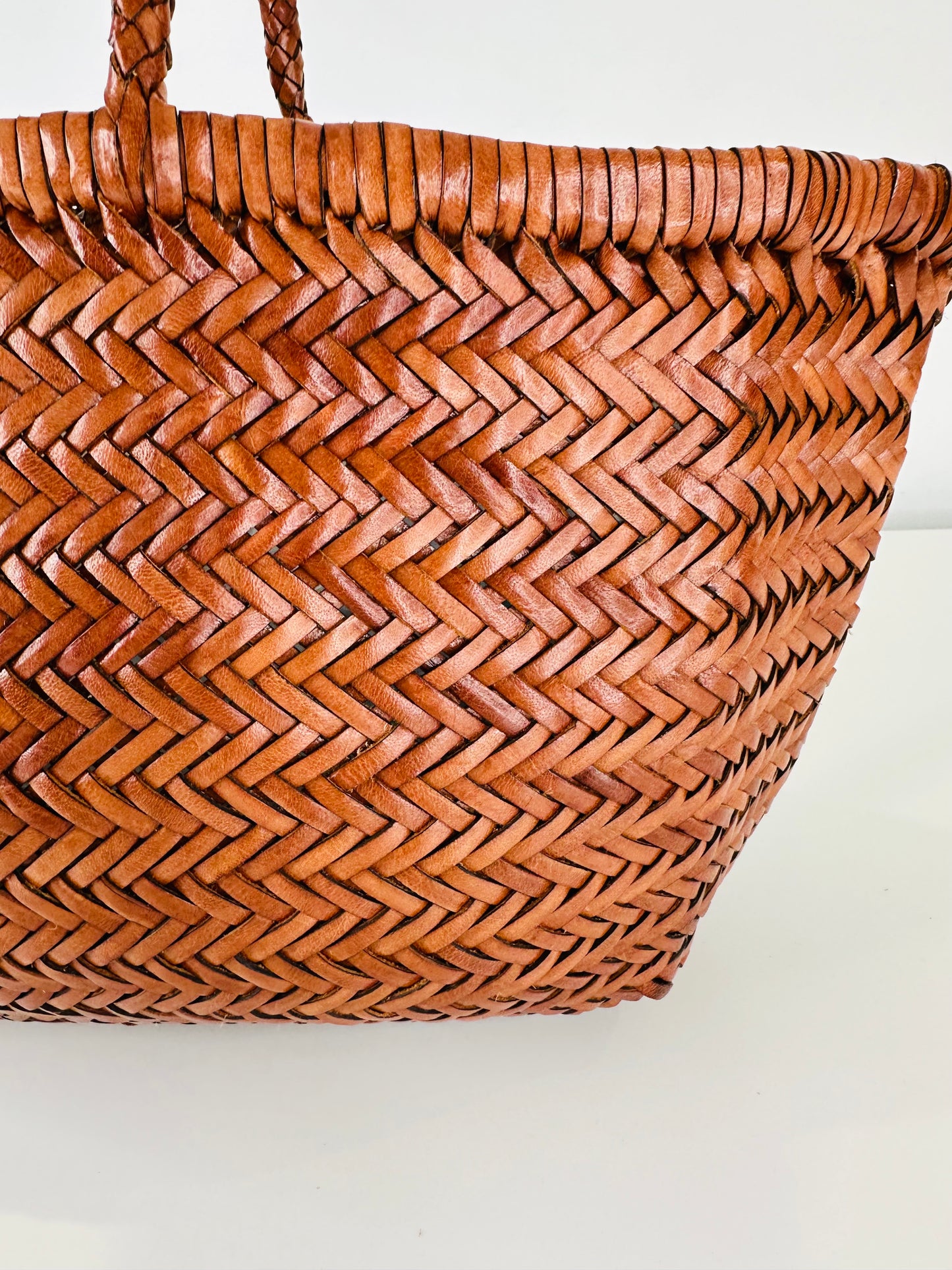 Large Triple Jump Woven Leather Bag