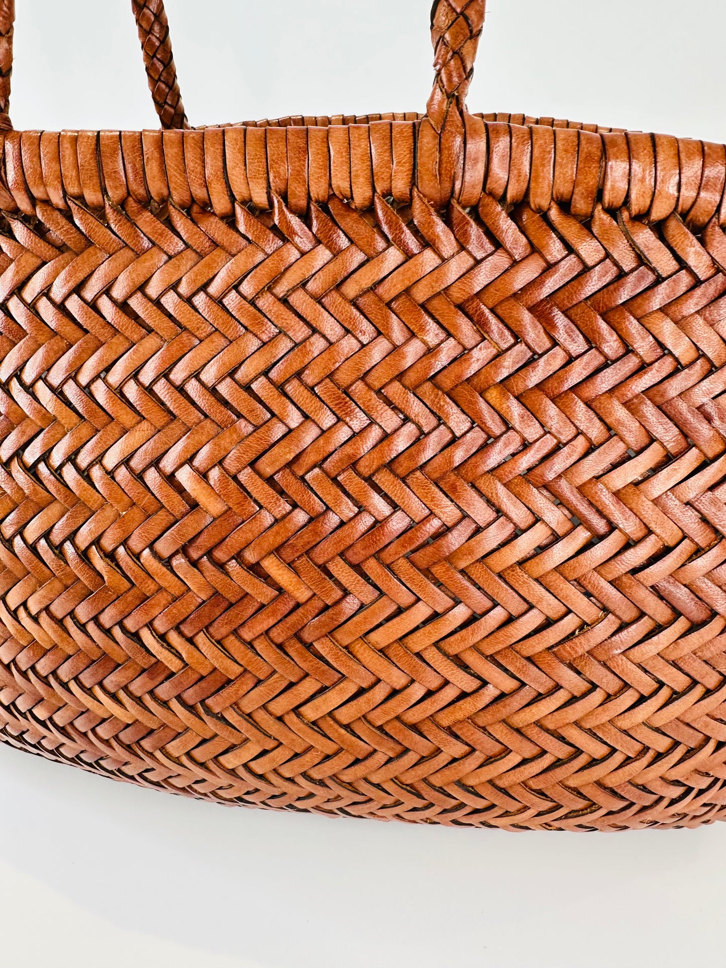 Large Triple Jump Woven Leather Bag