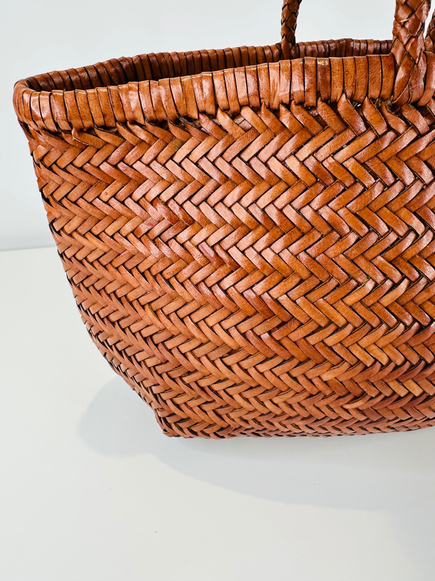 Large Triple Jump Woven Leather Bag