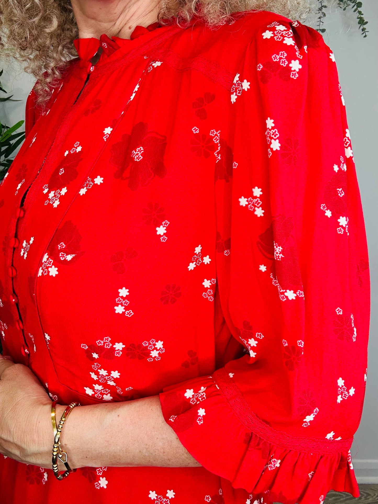 Floral Midi Dress - Size 4