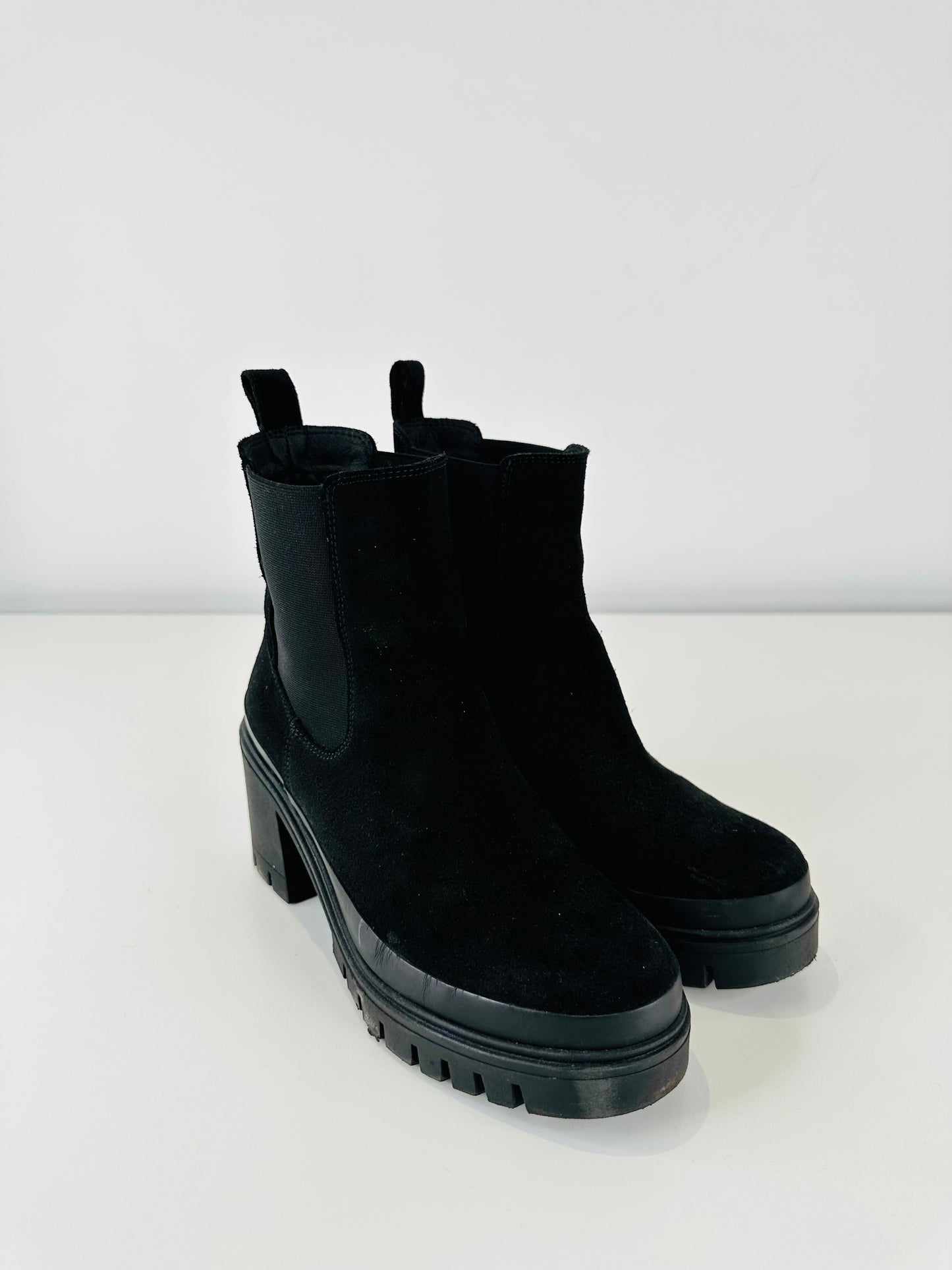 Chunky Suede Boots - Size 37