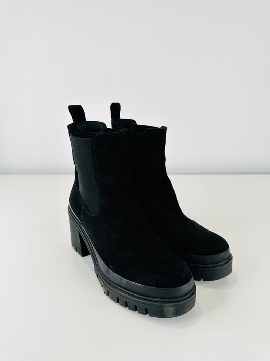 Chunky Suede Boots - Size 37
