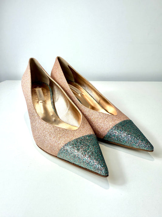 Glitter Pellame Pumps - Size 37.5