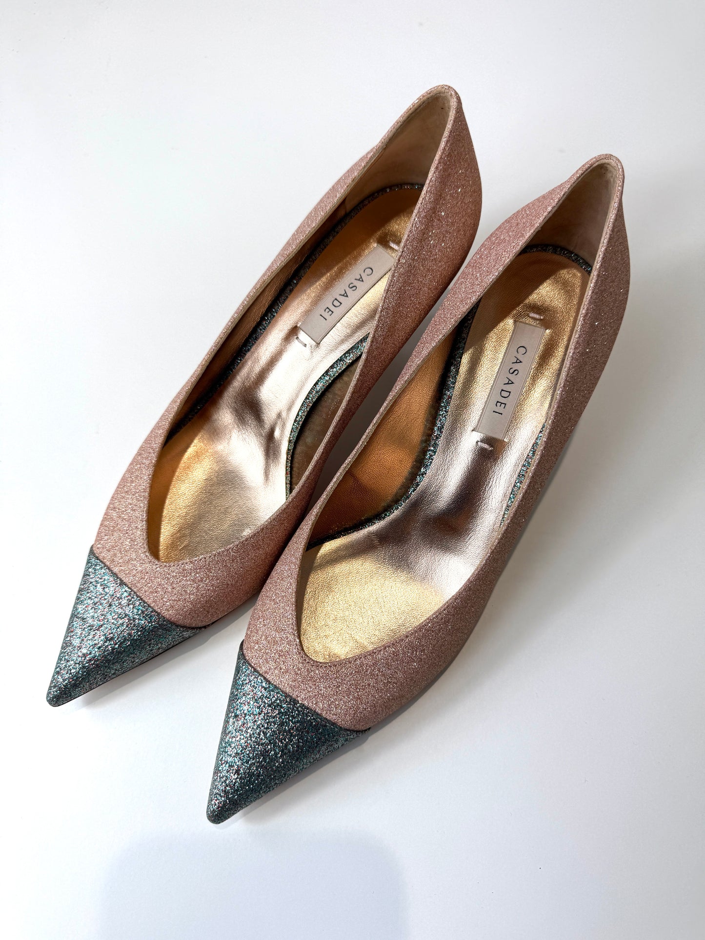Glitter Pellame Pumps - Size 37.5