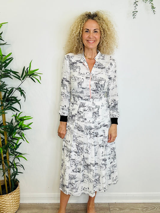 Safari Print Dress - Size 10