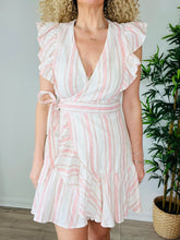 Load image into Gallery viewer, Striped Wrap Dress - Size 10
