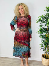 Load image into Gallery viewer, Silk Leopard Print Dress - Size L
