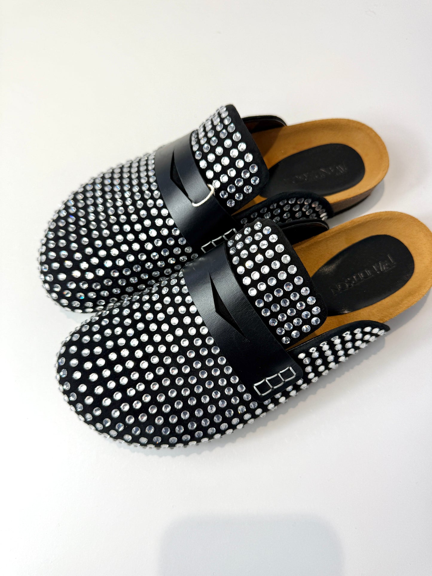 Embellished Suede Mules - Size 39