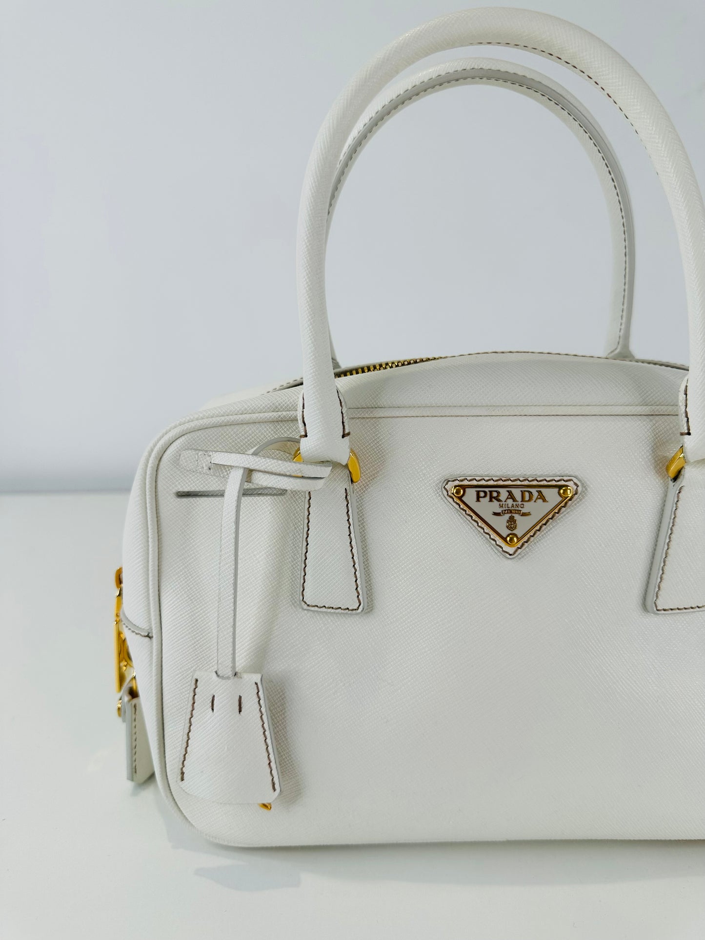 Saffiano Leather Bauletto Shoulder Bag