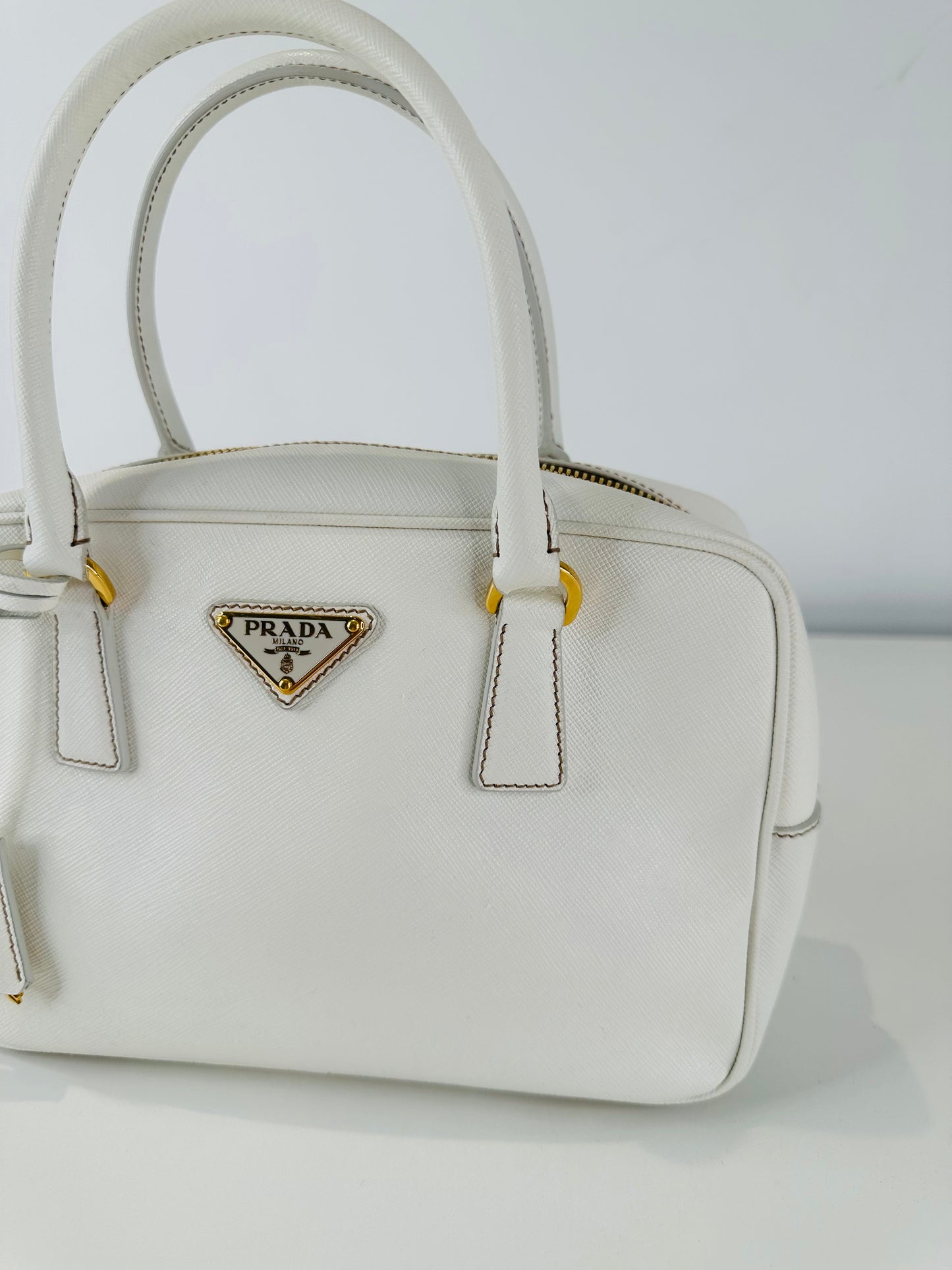 Saffiano Leather Bauletto Shoulder Bag