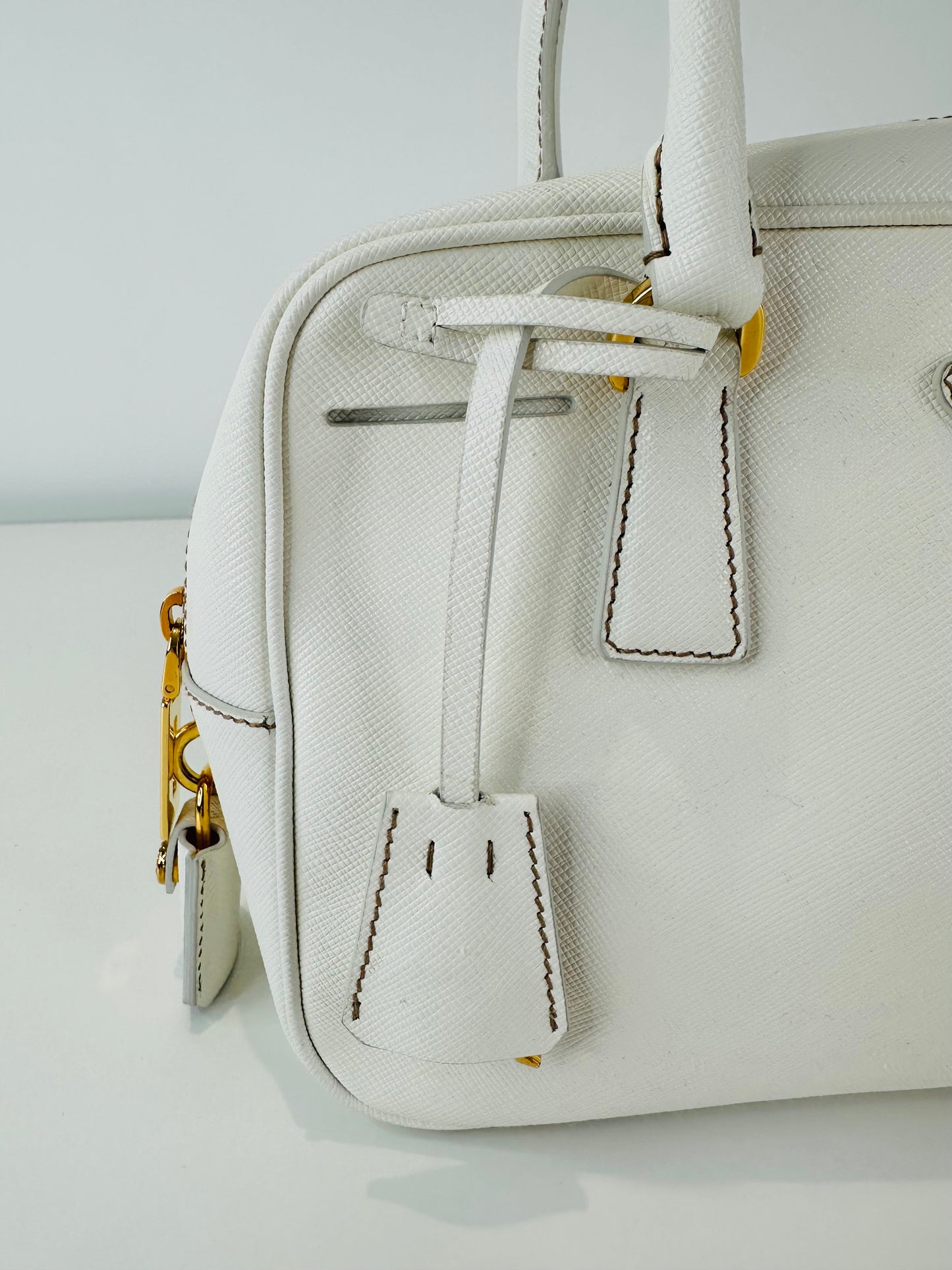 Saffiano Leather Bauletto Shoulder Bag