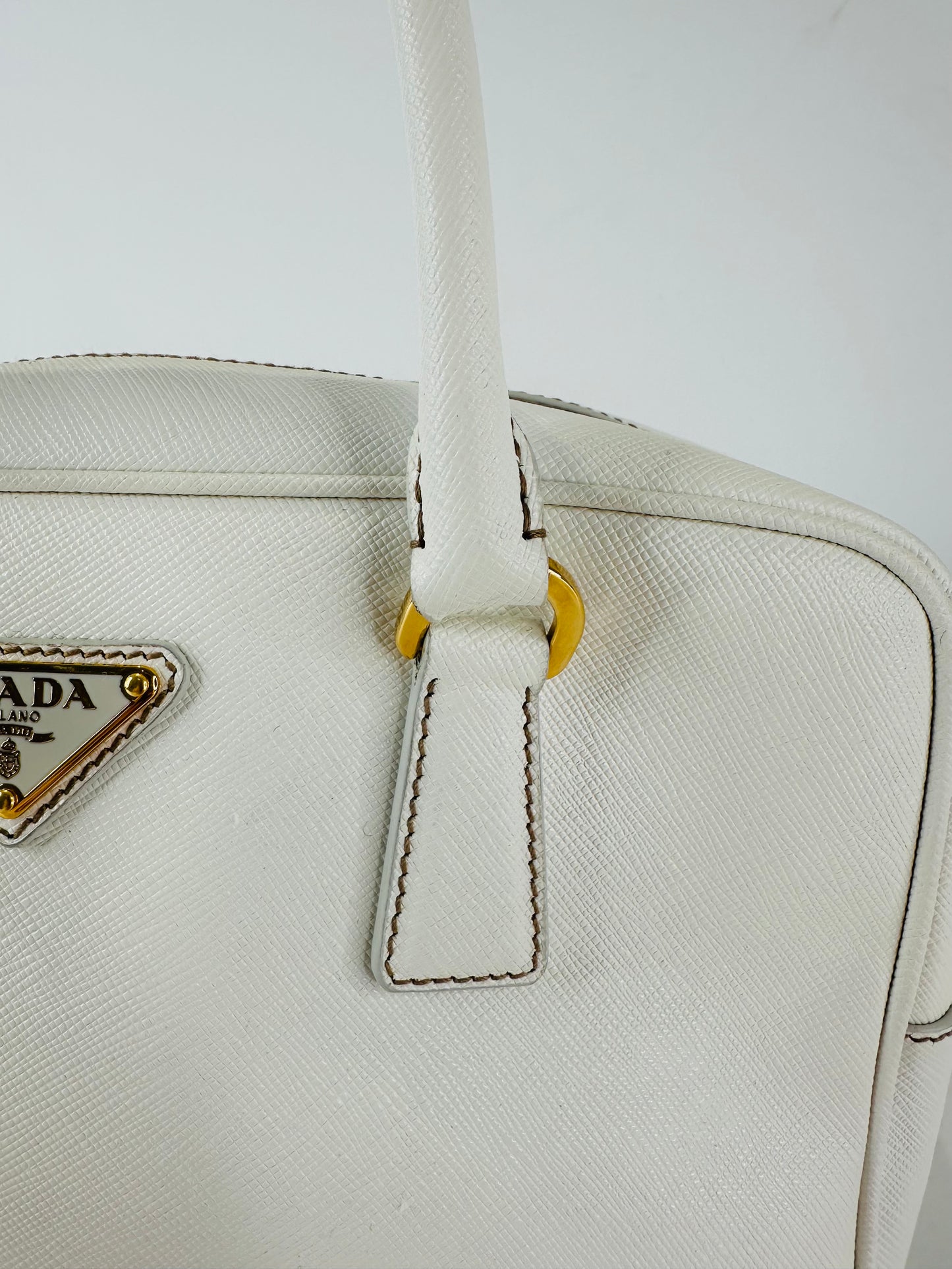 Saffiano Leather Bauletto Shoulder Bag