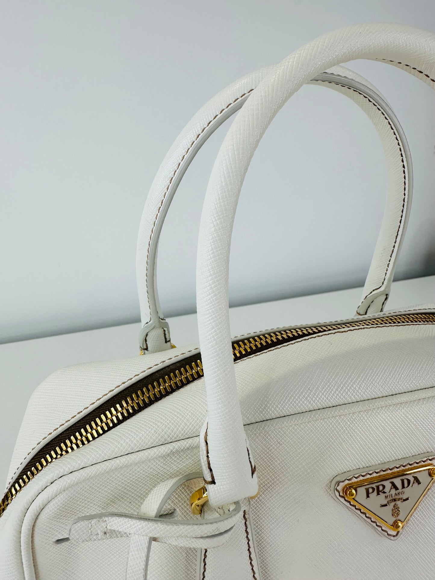 Saffiano Leather Bauletto Shoulder Bag