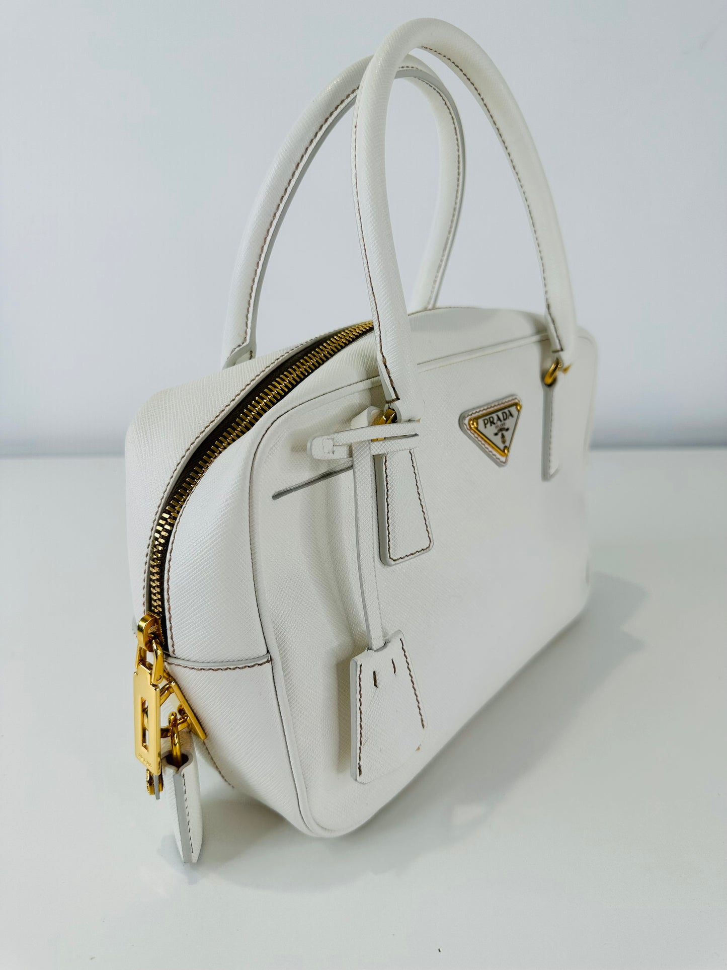 Saffiano Leather Bauletto Shoulder Bag